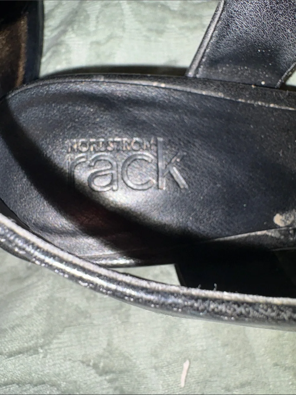 Black Nordstrom Rack 2 inch heeled sandals size 5M